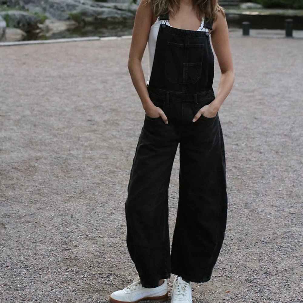 We The Free Good Luck Barrel Overalls